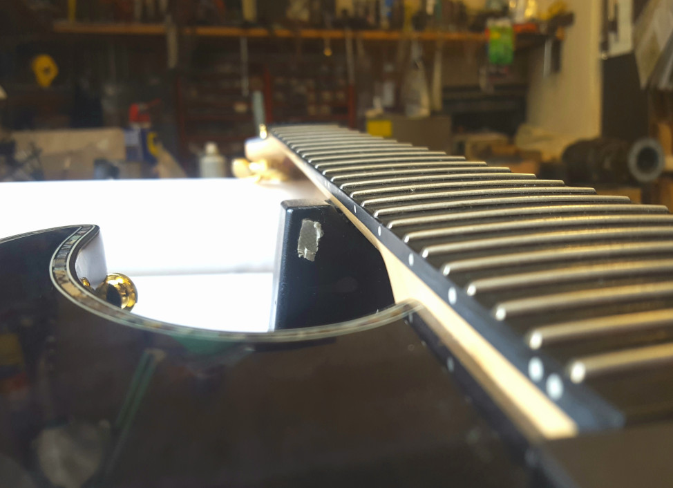 Refretting and levelling on Guitar Instrument Repairs