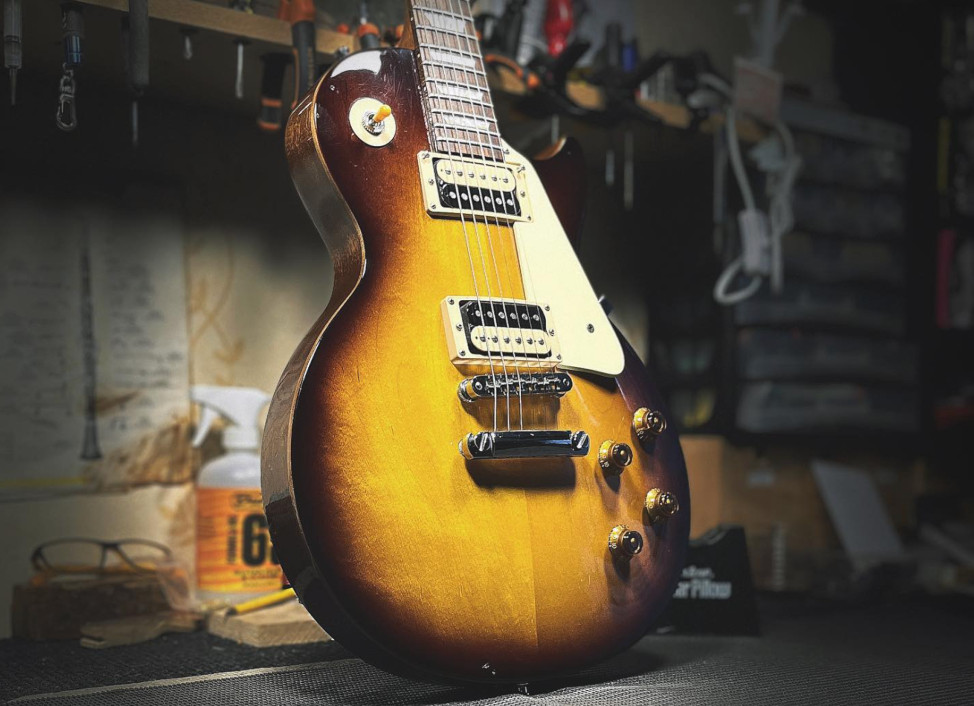 Guitar Setup on Gibson les paul - Booths Instrument Repairs