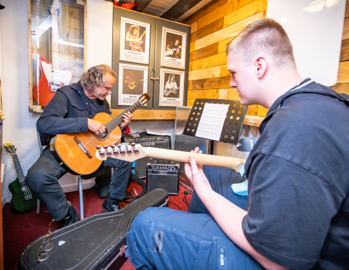 Robin Hill Guitar Tutor with Student